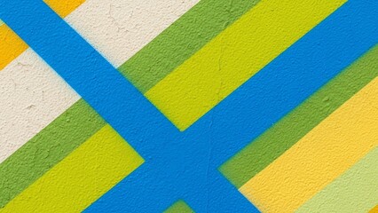 Abstract diagonal stripes textured background yellow green blue color palette