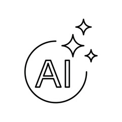  ai icon artificial intelligence vector for design