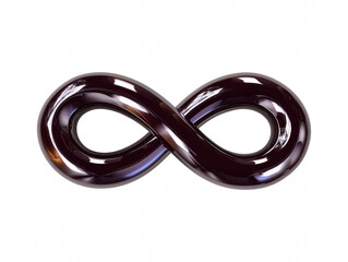 Naklejka premium Elegant infinity symbol floating gracefully on a pristine white background representing eternity and endless possibilities in art and design isolate on transparent background