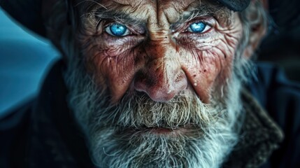 Intense elderly man portrait