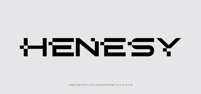 Modern technology sport minimal logo alphabet fonts. Typography minimalist urban sans serif fashion creative sport logos fonts. vector illustration
