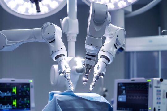 Robotic surgery system performing operation in modern operating room