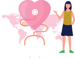 Girl checking heart pulse