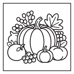 Autumn Coloring Pages | Fall Leaves, Pumpkins, Harvest & Seasonal Designs for Kids and Adults