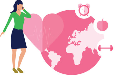 Girl giving healthy advise for diabetes patients