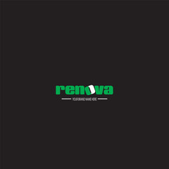 renova letter vector illustration of an abstract background