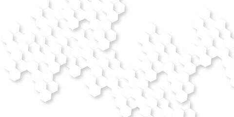 Abstract background with hexagon, modern abstract vector polygonal pattern. Futuristic honeycomb mosaic white background. Hexagon concept design abstract technology.
