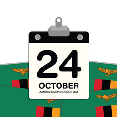 Zambia Independence Day Small Wall Calendar