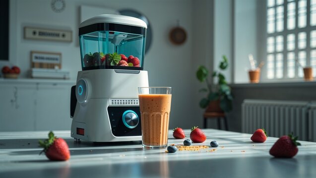autonomous robotic espresso brewing station in a studio setting
