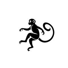Cute Monkey Vector Illustration – Funny Jungle Animal Design