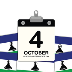 Lesotho Independence Day Small Wall Calendar