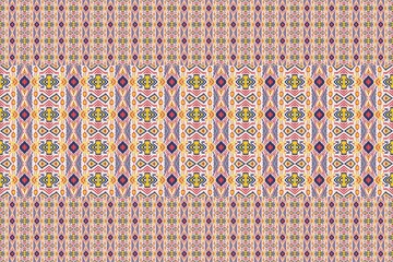 Abstract Ethnic Art, Ikat Seamless Patterns, Fabric, Fabric Patterns Consist of Delicate Lines, Folk Fabric Patterns, Covers, Folk Patterns, Wallpaper, Carpet Design, Prints, Wraps.