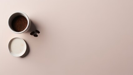 coffee cup and coffee beans
