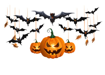 halloween background with pumpkin isolated background
