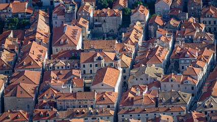 Dubrovniks buildings, roofs and city view 