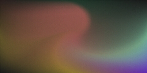 Abstract Color Blend with Red Green Purple Hues and Grainy Texture gradient blur