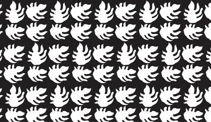 seamless pattern with black silhouettes