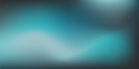 Teal and Grey Gradient with Soft Light and Grain abstract background