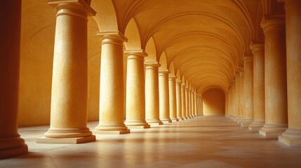 Ancient colonnade hallway