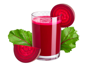 Fresh Beet Juice PNG – Vibrant Detox Drink Isolated on Transparent Background