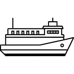 Obraz premium Cargo Barge Line Vector –