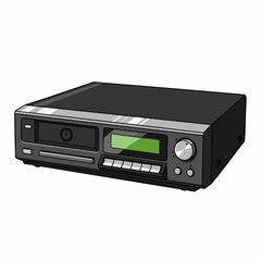 Obraz premium Retro VCR Player Vector Illustration Isolated