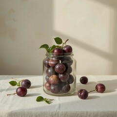 A jar of plums