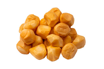 Piece of cheese isolated on white bacckground.