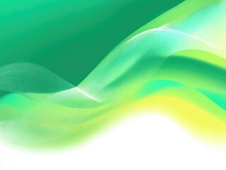 Fototapeta premium Abstract flowing lines in soft, vibrant greens and yellows