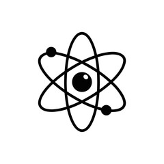 Stylized atom symbol isolated on transparent background