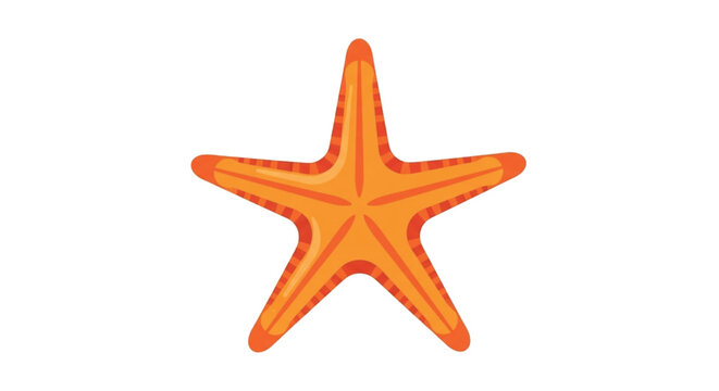 Orange Starfish Isolated on White Background.