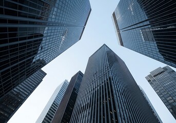 Fototapeta premium Modern Skyscrapers in a Cityscape.