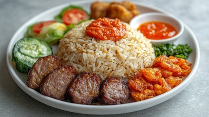 Asian Rice Bowl with Sides