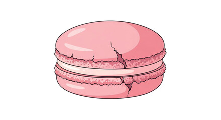 Pink Macaron Dessert Sweet Treat.