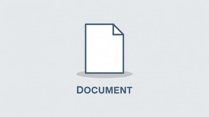 Document icon symbolizes paper, file, record, and information represents business, education, and communication