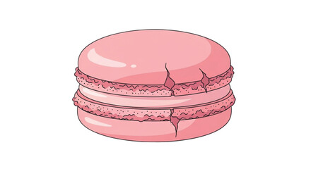 Pink Macaron Pastry Sweet Dessert.