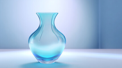 blue glass vase