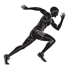 Black training Silhouette Vector, High Quality Illustration on White Background
