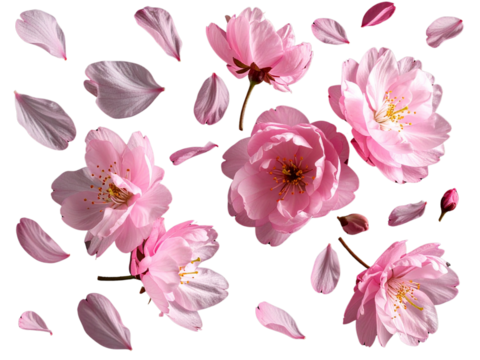 seamless pattern with pink flowers - Powered by Adobe