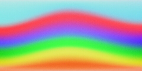 Rainbow Color Bands with Soft Blur and Grain Texture abstract background
