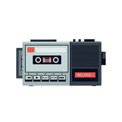 Retro Cassette Tape Recorder with Microphone.