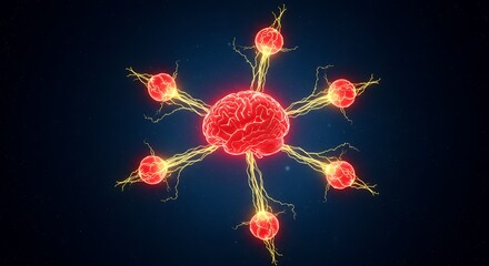 Central Brain Hub: Neural Network Connection

