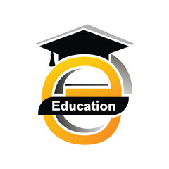 Educational Logo with Book, Pen Nib, and Laurel Elements