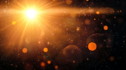 Vibrant Solar Flare Erupts in Cosmic Space, Illuminating the Dark Universe with Brilliant Light Rays