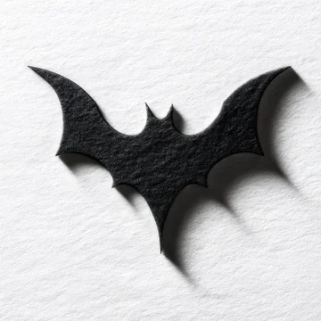 High Contrast Flying Bat Silhouette Pattern