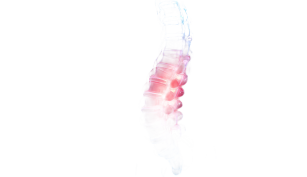 Conceptual image representing pain or discomfort in specific areas of the human body isolated on white - Transparent