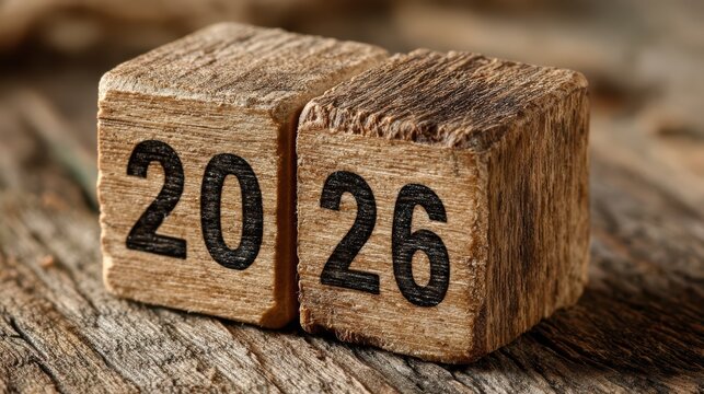 Detailed Closeup of Wooden Cube Block with Vibrant Text, Perfect for Modern Branding and Clean Design Boosts Minimalistic Elegance, Encourages Focus.
