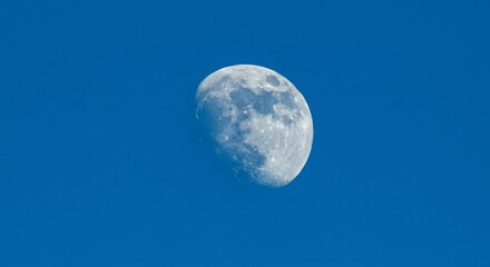 Crescent moon in blue sky daytime celestial body space natural satellite
