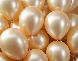 Pastel beige ombre balloons fill the entire frame, background, texture