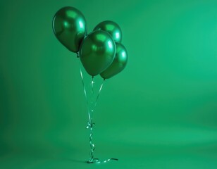 dark green ombre balloons on a plain background
